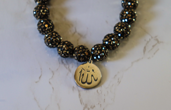 AFFIRMATION BRACELET "GOD" - BLACK