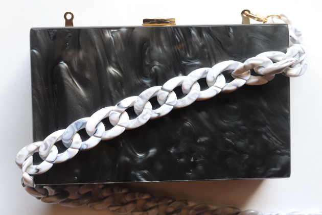 20" MURAL BAG CHAIN - GREY MARBLE
