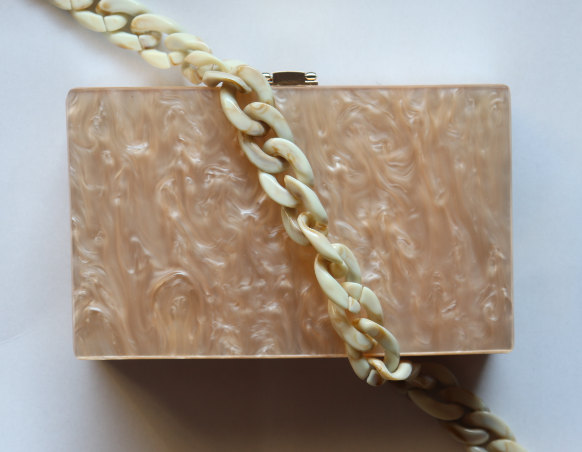 20" MURAL BAG CHAIN - TAN MARBLE