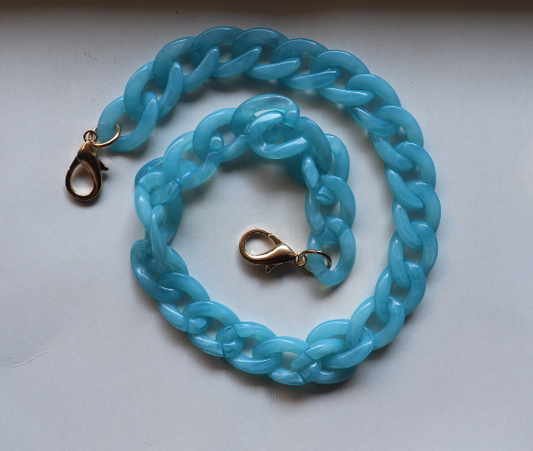 20" MURAL BAG CHAIN - LIGHT BLUE