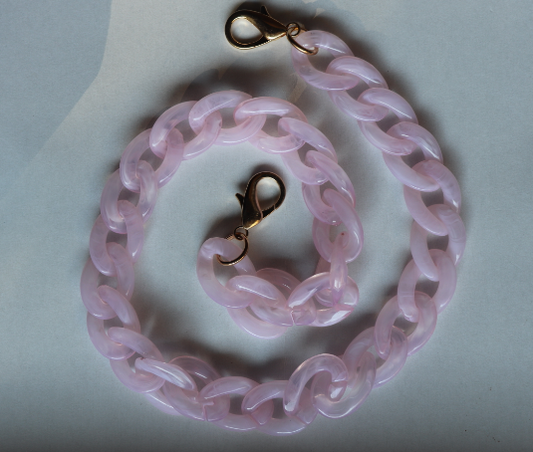 20" MURAL BAG CHAIN - SOFT PINK